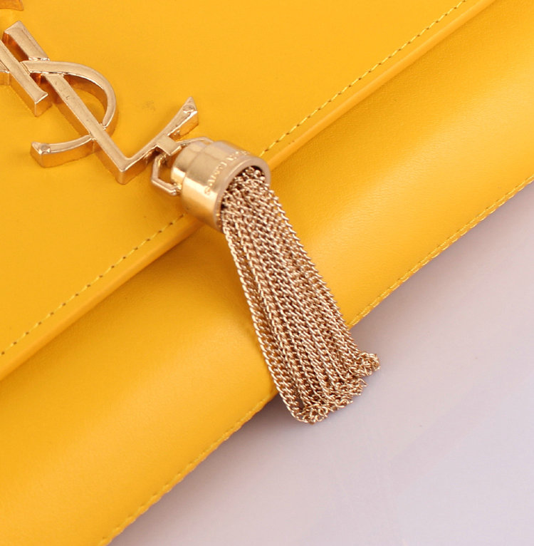 YSL monogramme tassel clutch 234524 yellow - Click Image to Close